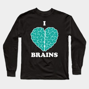 I Heart Brains Long Sleeve T-Shirt